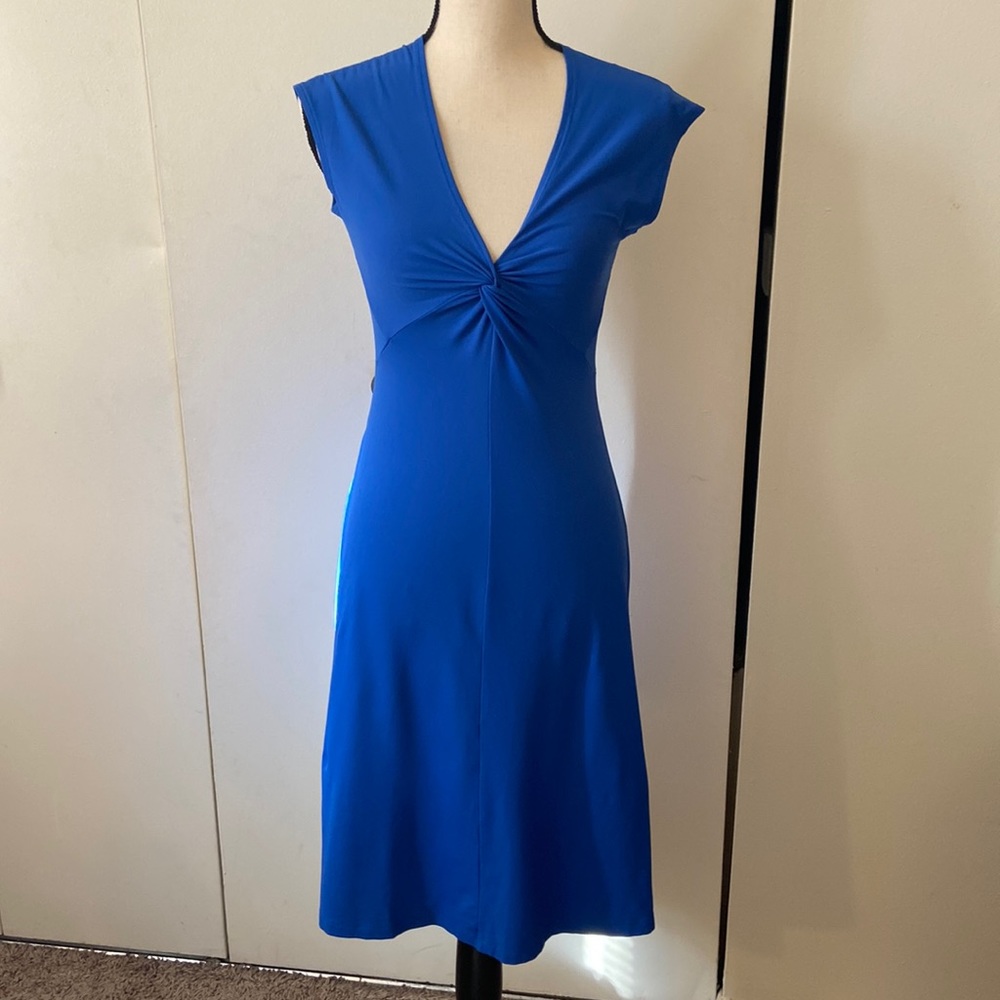 Patagonia Short Sleeve V-Neck Blue Dress